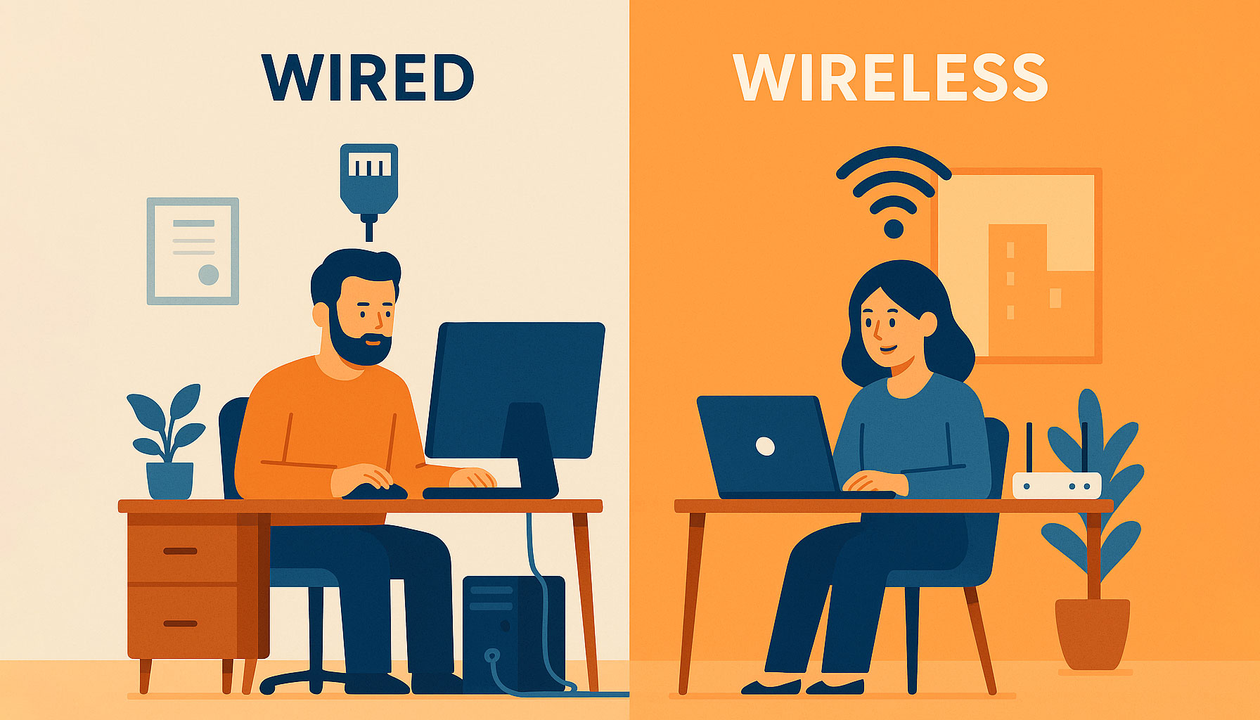 Wired vs. Wireless Network Connections in the Workplace: What's Best for You?